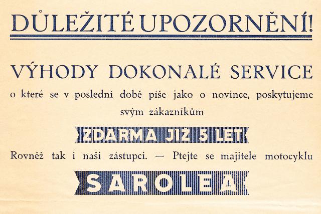 Saroléa Velocette, reklama, Jiří Formánek